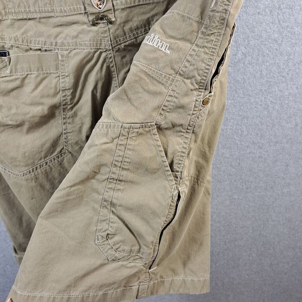 Kühl Mens Cargo Shorts 38 Tan Cotton/Nylon Outdoor Khaki 10.5" Inseam Flat Front - Picture 14 of 15